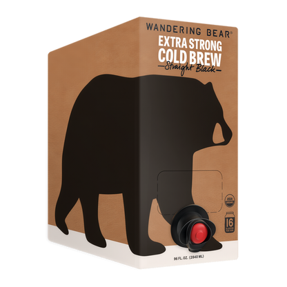 Wandering Bear Straight Black Organic Cold Brew Coffee On Tap 96 oz