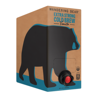 Wandering Bear Straight Black Organic Cold Brew Coffee On Tap 96 oz