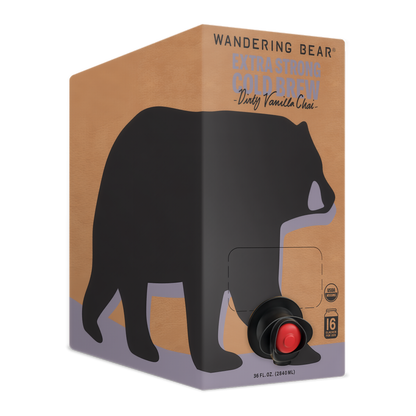Wandering Bear Straight Black Organic Cold Brew Coffee On Tap 96 oz