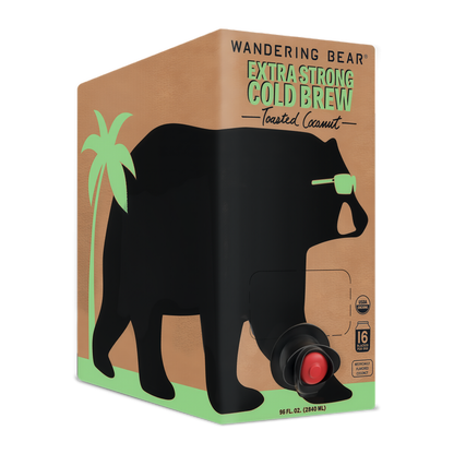 Wandering Bear Straight Black Organic Cold Brew Coffee On Tap 96 oz