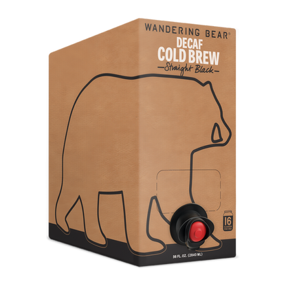 Wandering Bear Straight Black Organic Cold Brew Coffee On Tap 96 oz